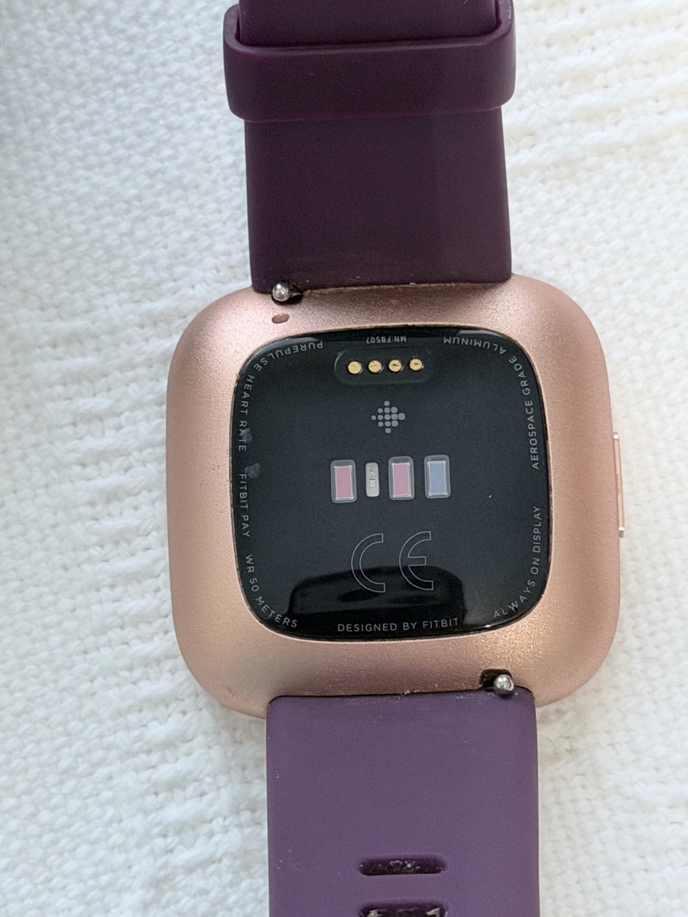 fitbit Versa 2 Smartwatch - Deep Purple with Rose Gold Case - Picture 5 of 16